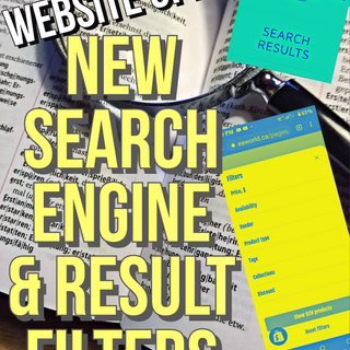 Update: New Search engine and Product Filtering
