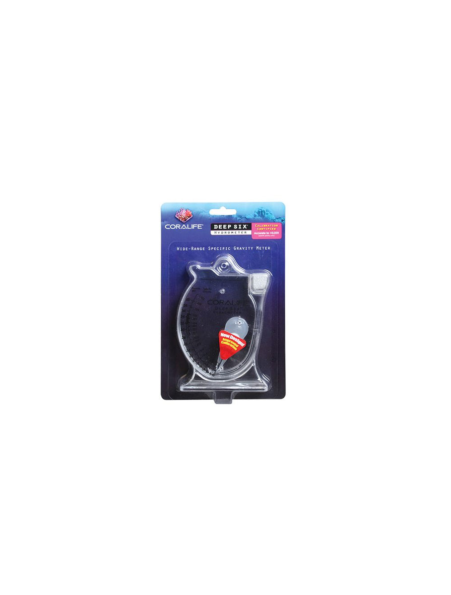 Coralife Deep Six Hydrometer - Accurate Saltwater Aquarium Specific Gravity Meter With Self-Leveling