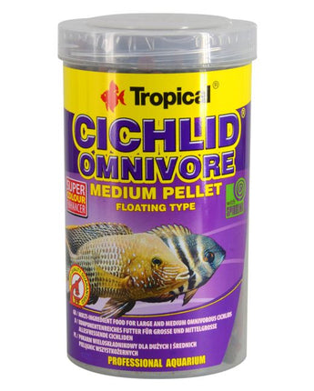 Tropical Cichlid Omnivore Medium Floating Pellets - 180 g