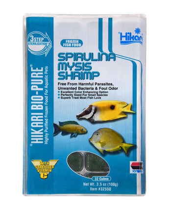 Hikari Bio-Pure Frozen Spirulina Mysis Shrimp - Cubes - 3.5 oz