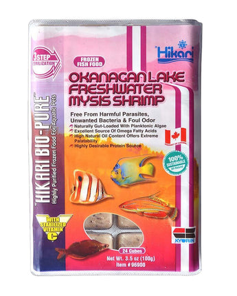 Hikari Bio-Pure Frozen Okanagan Lake Freshwater Mysis Shrimp - Cubes - 3.5 oz